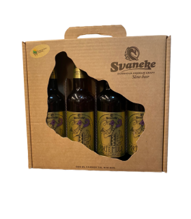 Svaneke Bryghus Sorte muld, 20 års jubilæums øl gaveæske, 4 stk.