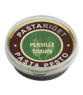 Pastariget Pasta pesto med persille timian (Stop Madspild)